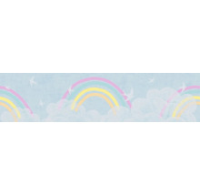 Behang met regenbogen, wolken en vogels