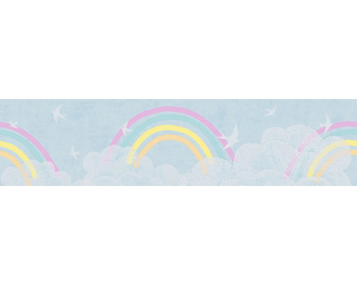A.S. CRÉATION Behangrand vlies 77145-1 Lilly & Luis regenboog wolken blauw 5 m x 13 cm A.S. CRÉATION Behangrand vlies 77145-1 Lilly & Luis regenboog wolken blauw 5 m x 13 cm
