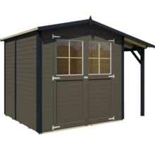 Tuinhuis met dubbele deur en afdak