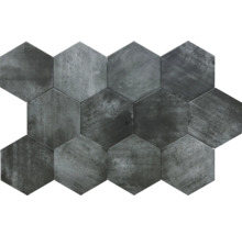 Zeshoekige tegels met steenlook