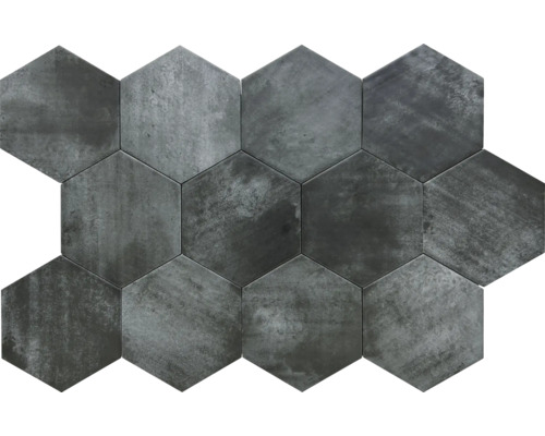 Zeshoekige tegels met steenlook