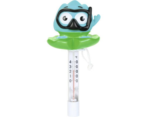Zwembadthermometer met vogelmotief en duikbril