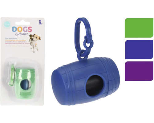 Hondenpoepzakjesdispenser in vatdesign met hondenpoepzakjesverpakking