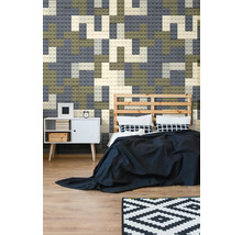 A.S. CRÉATION Fotobehang vlies 77065-1 Lilly & Luis bouwstenen blauw beige