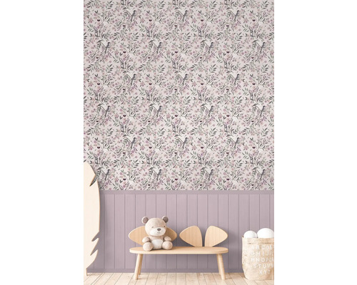 A.S. CRÉATION Fotobehang vlies 77074-1 Lilly & Luis hout bloemen vogels A.S. CRÉATION Fotobehang vlies 77074-1 Lilly & Luis hout bloemen vogels