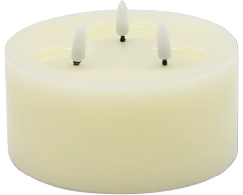 Kaars LED crème Ø 15 cm H 9,5 cm