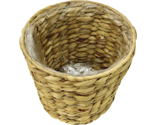 Gevlochten plantenpot met folie bekleed