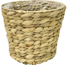 Plantcontainer van gevlochten natuurlijk materiaal