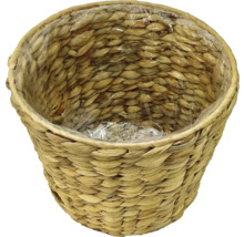 Gevlochten plantenpot met kunststof binnenkant