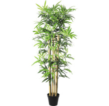 Kunstmatige bamboeplant in pot met groene bladeren