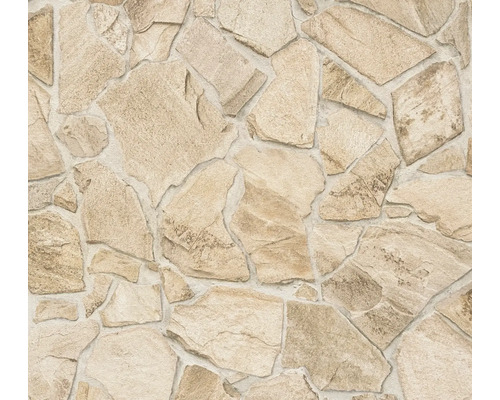 A.S. CRÉATION Vliesbehang 3893-29 Elements II steenoptiek beige Behang met steenmotief