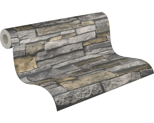 Behangrol met steenmotief