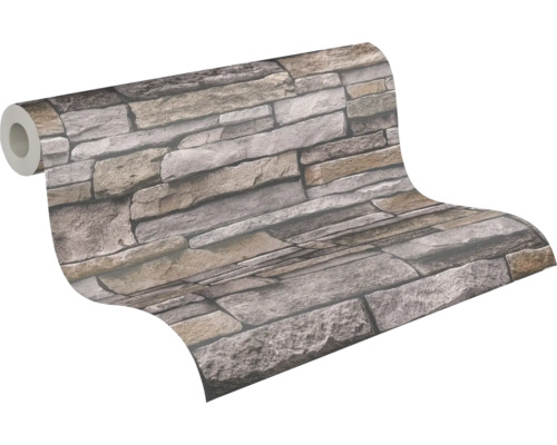 Behangrol met steenmotief