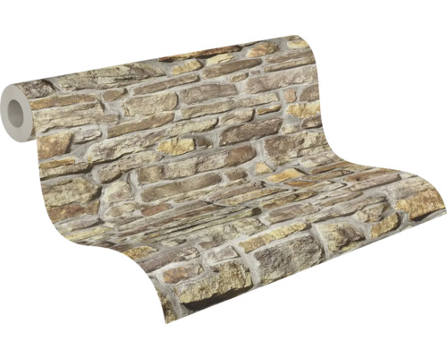 Behangrol met steenmotief