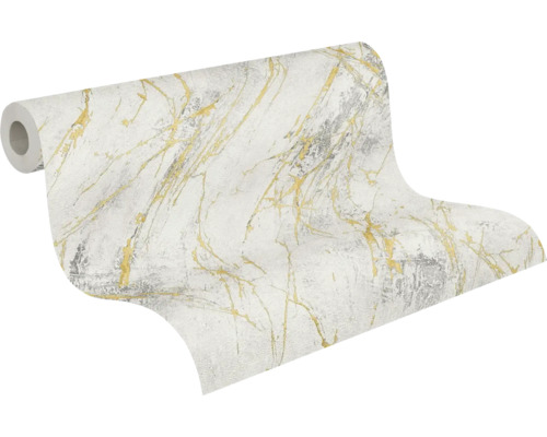 Rol behang met marmer en gouden effect
