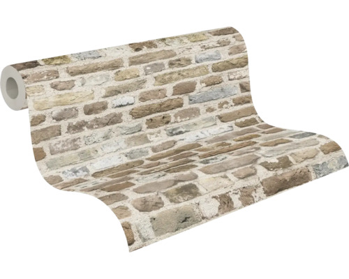 Behangrol met steenmotief