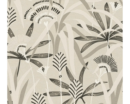 A.S. CRÉATION Vliesbehang 39936-1 French Affair bladeren beige Behang met bloemmotief