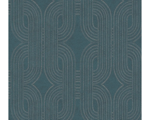 A.S. CRÉATION Vliesbehang 39937-3 French Affair grafisch blauw Behang met cirkelpatroon