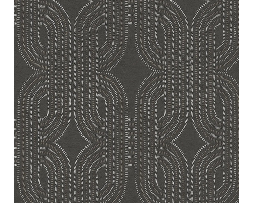 A.S. CRÉATION Vliesbehang 39937-4 French Affair grafisch zwart Behang met abstract boogpatroon