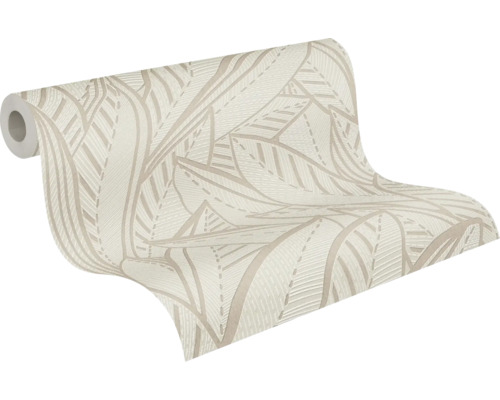 Rol behang met abstract bladpatroon