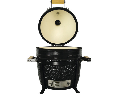 Keramische barbecue met open deksel