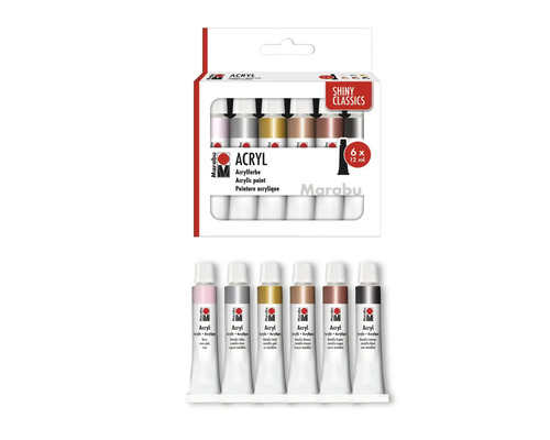 MARABU Acrylverfset Shiny Classics 6x 12 ml