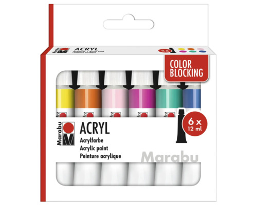 MARABU Acrylverfset Color Blocking 6x 12 ml