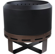 Metalen vuurkorf met rond ontwerp voor de tuin