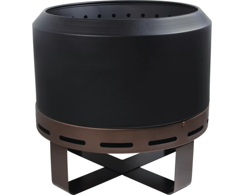 Metalen vuurkorf met rond ontwerp voor de tuin