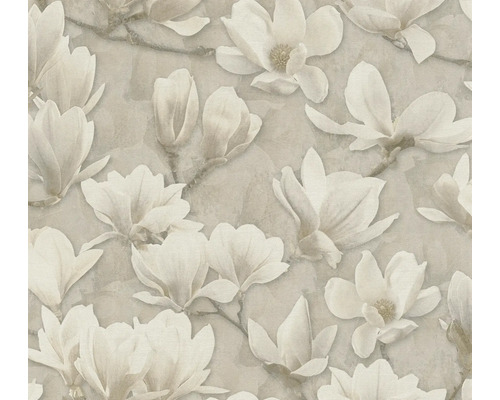 A.S. CRÉATION Vliesbehang 39610-2 Pint Walls 2 magnolia beige Behang met magnolia bloemmotief