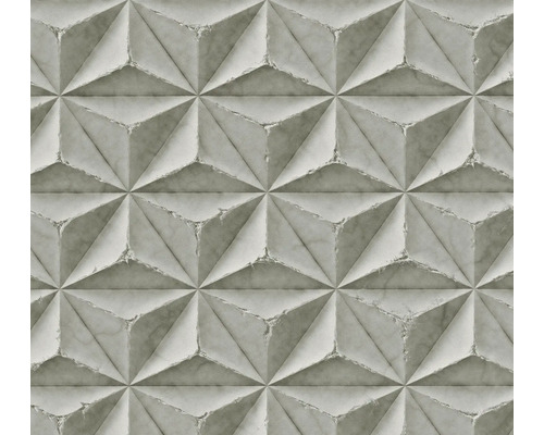 A.S. CRÉATION Vliesbehang 39700-1 Pint Walls 2 geometrisch grijs/wit Driedimensionale wandpanelen met driehoekig patroon