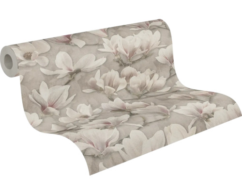 Behangrol met een bloemmotief van magnolia''s
