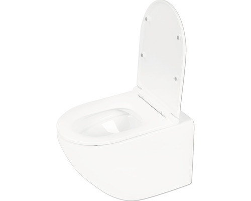 Spoelrandloos toilet Rimless incl. softclose wc-bril met quick-release wit