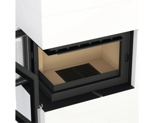 Open haard met vuurkamer en rooster