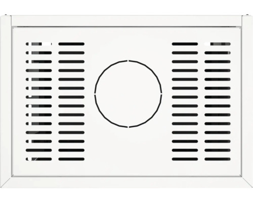 Ventilatierooster met ronde uitsparing en horizontale sleuven