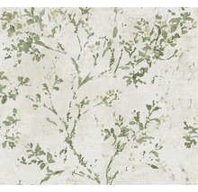 Behang met bloemmotief en plantenmotieven