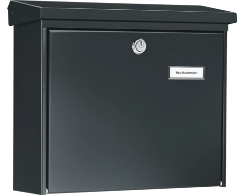 Brievenbus met slot en naamplaatje