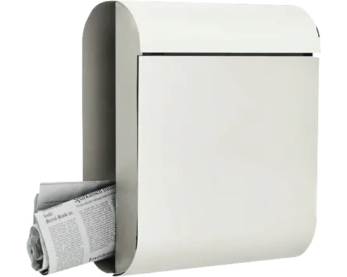 Brievenbus met krantenvak en krant