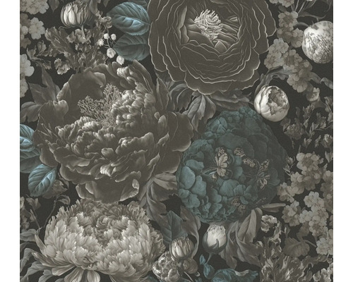 A.S. CRÉATION Vliesbehang 39979-2 Michalsky 6 bloemen blauw/grijs Behang met bloemmotief