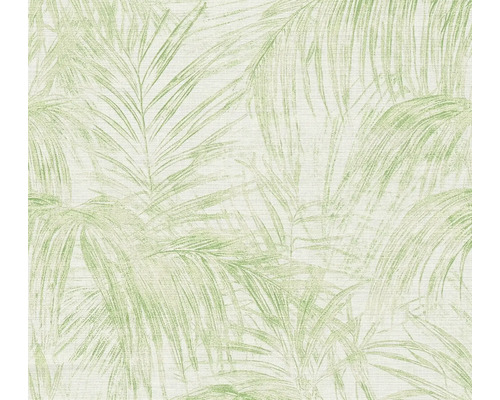 A.S. CRÉATION Vliesbehang 39981-1 Michalsky 6 bladeren crème/groen Behang met palmmotief