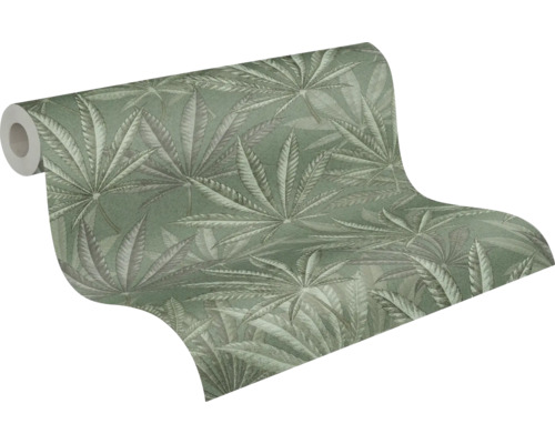 Behangrol met bladmotief