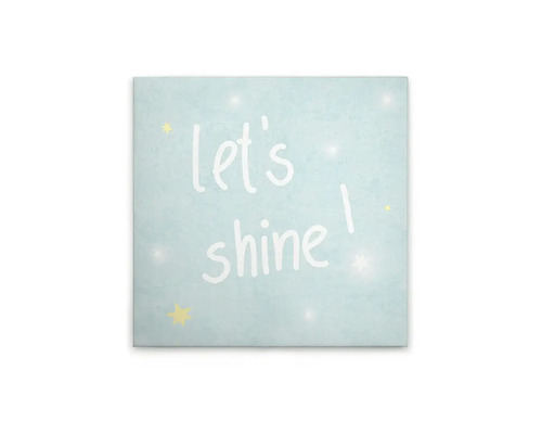 Schilderij canvas Let's shine 30x30 cm