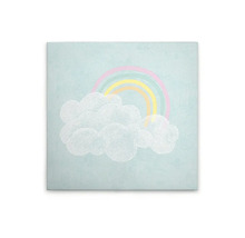 Schilderij canvas Regenboog 30x30 cm