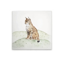 Schilderij canvas Lynx 30x30 cm