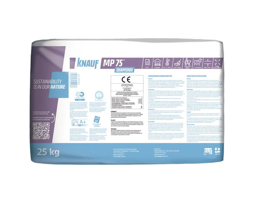 Knauf MP 75 Diamond gipszak, 25 kilogram
