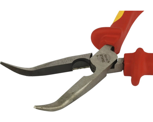 Gebogen punttang met kunststof handgrepen