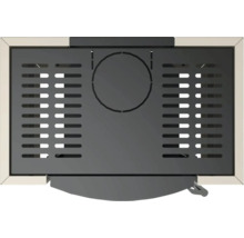 Bovenaanzicht van een houtkachel