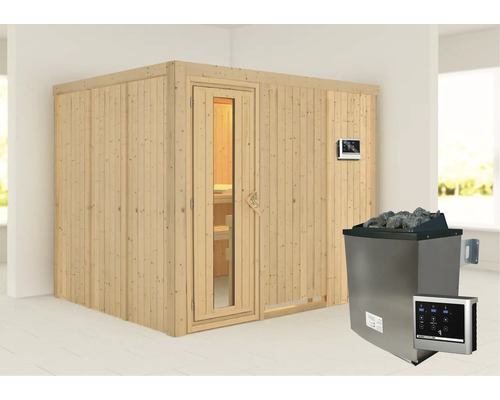Sauna met saunakachel en bediening