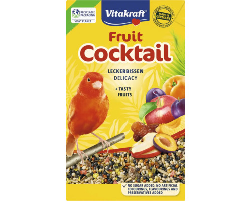 VITAKRAFT Vogelsnack vruchtencocktail voor kanaries, 200 gr Vitakraft Fruit Cocktail vogelvoer, zonder toegevoegde suiker