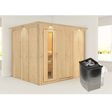Houten sauna met kachel voor binnenshuis